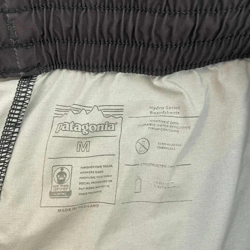 Patagonia Boardshorts Mens Medium Hydro Series Swim Trunks Brown Blue Colorblock
